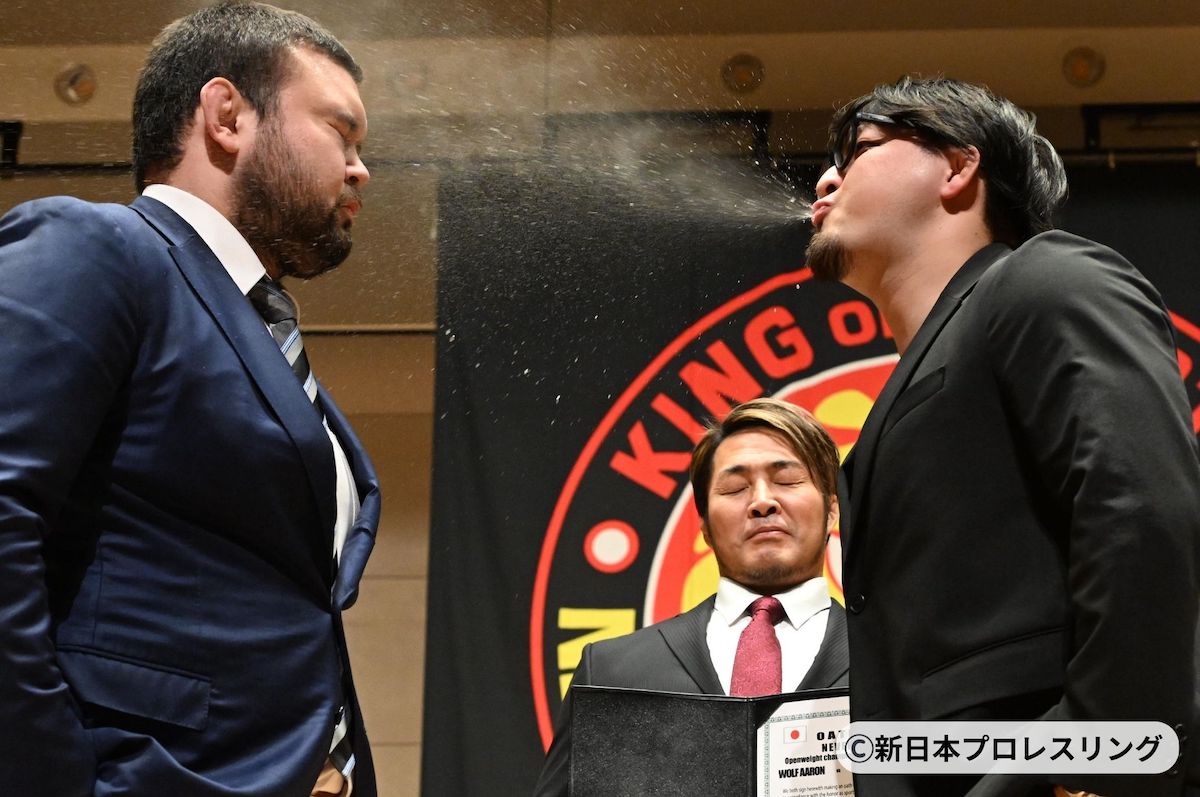 新日本プロレス0210調印式ウルフアロン - 1